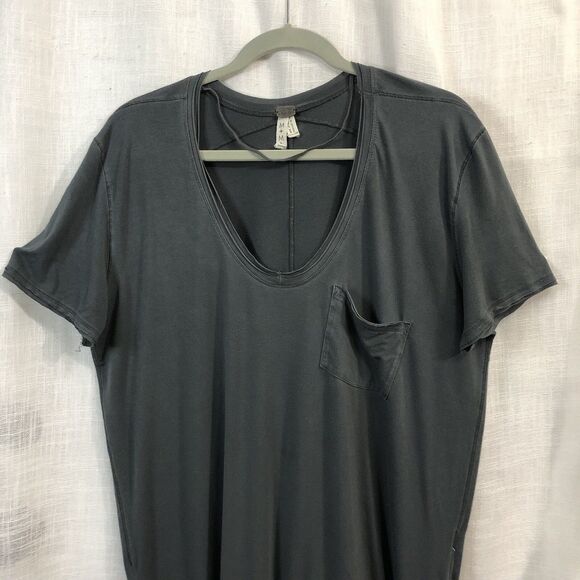Free People We The Free Women’s M Rising Sun Oversized Pocket T-Shirt Artsy Boho - Picture 3 of 12